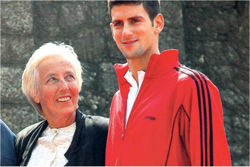 Novak Djokovic and mother