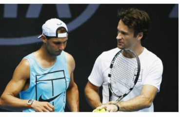 Rafael Nadal and Carlos Moya snap