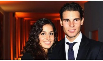 Rafael Nadal and wife smiling