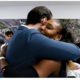 Serena Williams and husband hug