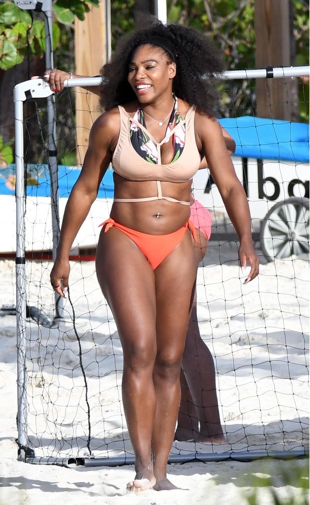 Serena Williams flaunted her curves in a thong bikini during family holiday in the Bahamas