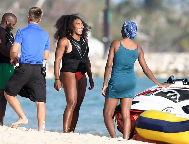 Serena Williams joined her sister Venus on the jet skis