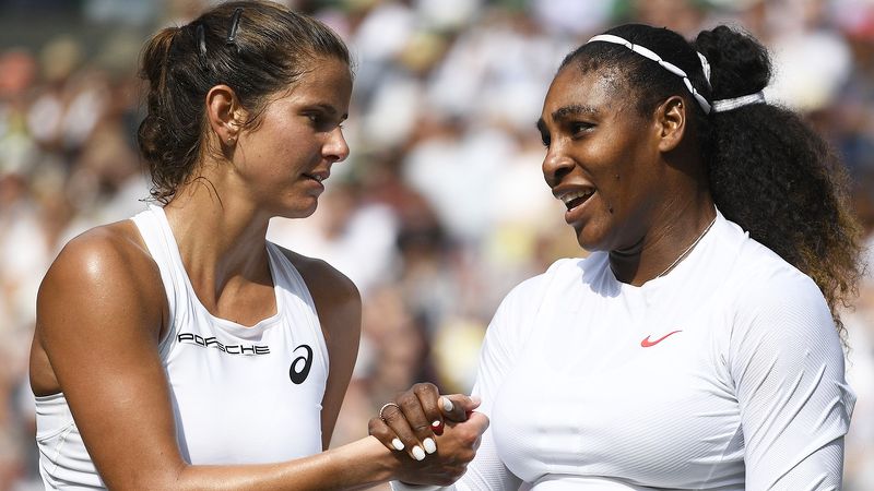 Julia Goerges and Serena Williams