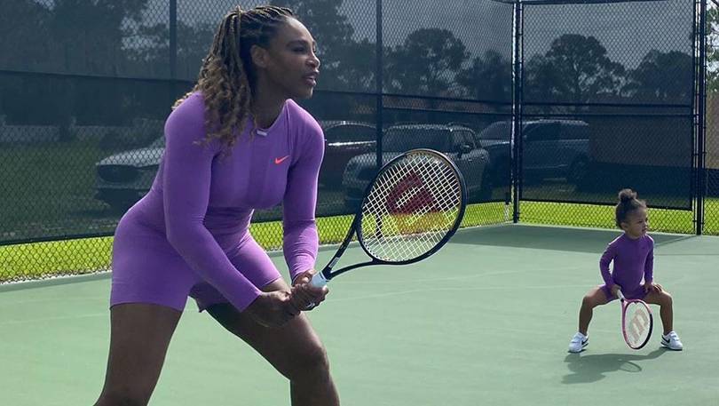 Serena williams and her daughter