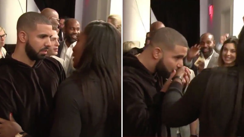 Drake and Serena Williams spotted kissing at the restaurant