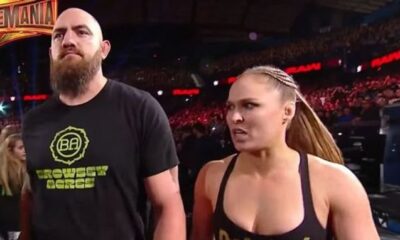 Ronda Rousey with her husband Travis Browne..