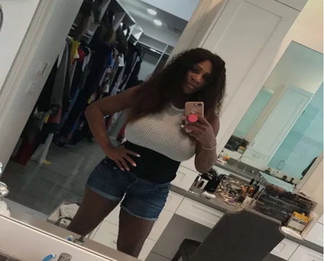 Serena Williams after giving birth
