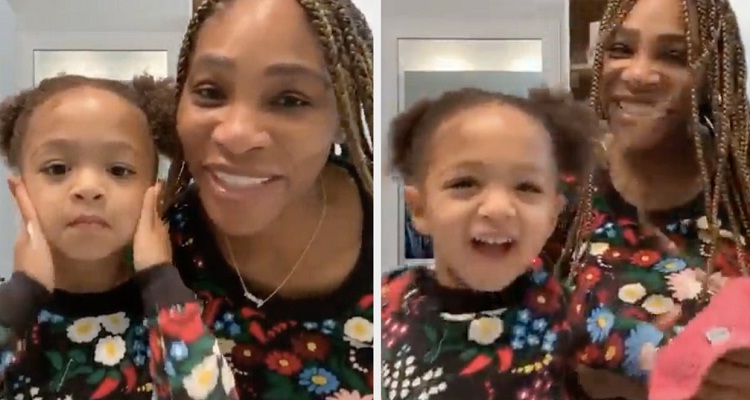 Serena Williams Gives Beauty Tutorial To Daughter Olympia