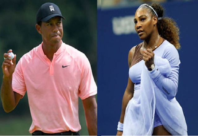 Tiger Woods(left) and Serena Williams (right)