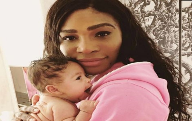 Serena and little Olympia