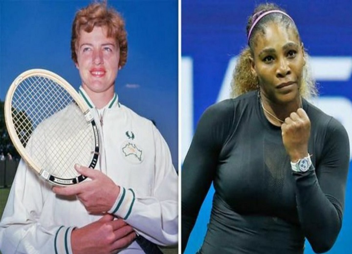 Margaret Court and Serena Williams