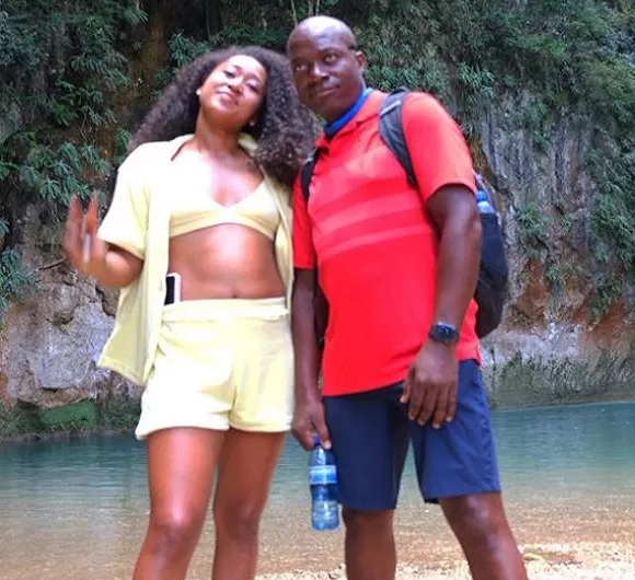 Naomi and Dad in Haiti