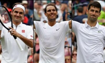 Novak Djokovic, Roger Federer and Nadal