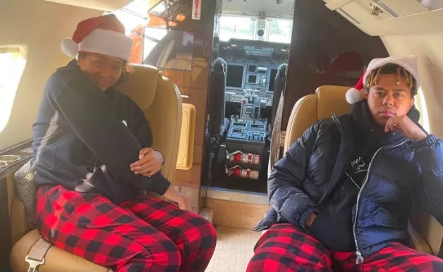 Naomi and Cordae Private Jet