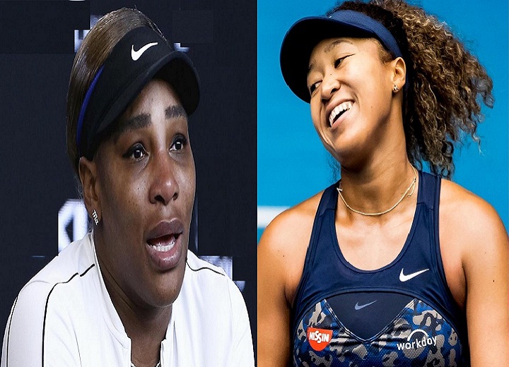 Serena Williams crying after Naomi Osaka defeated her