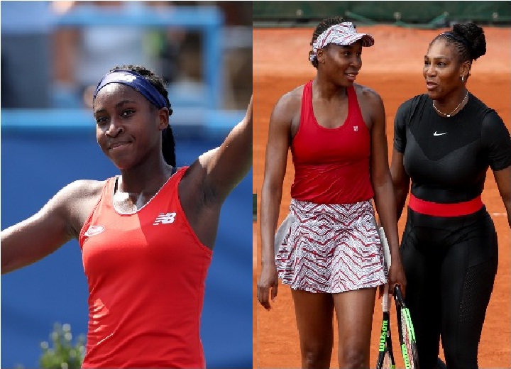 Coco Gauff, Serena and Venus Williams