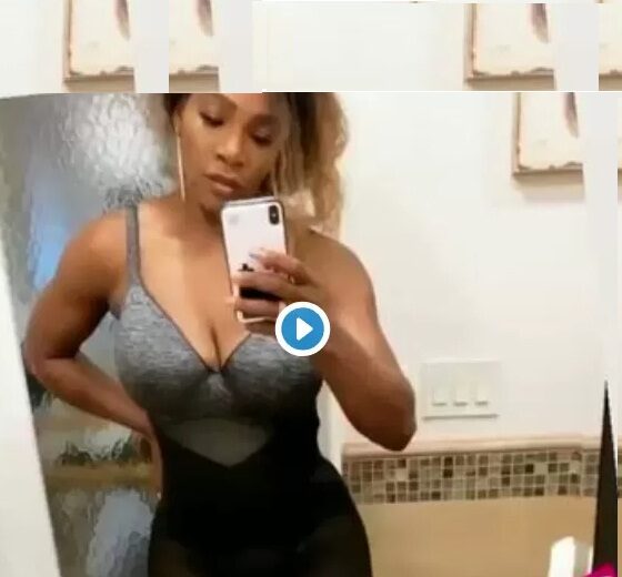 Serena Williams posts half naked video