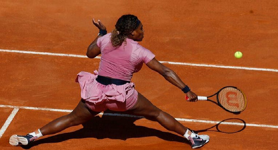 Serena Williams in action at the Italian Open 2
