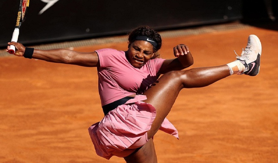 Serena Williams in action at the Italian Open