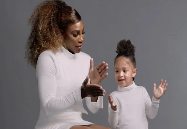 serena williams and daughter looks squashing as they twin for modelling