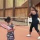 Serena Williams Has Tennis Practice with Baby Champion Olympia