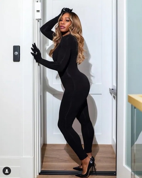 Serena Williams absolutely stuns, on Instagram while rocking black catsuit