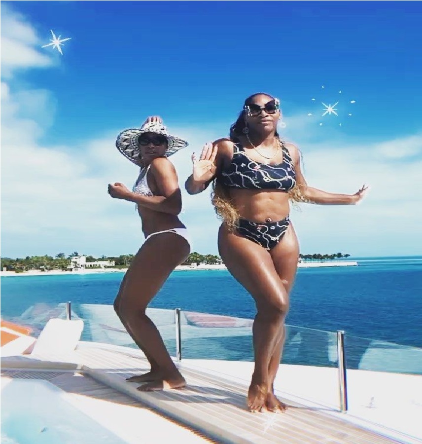 Serena and Venus Williams on Instagram Yacht got time