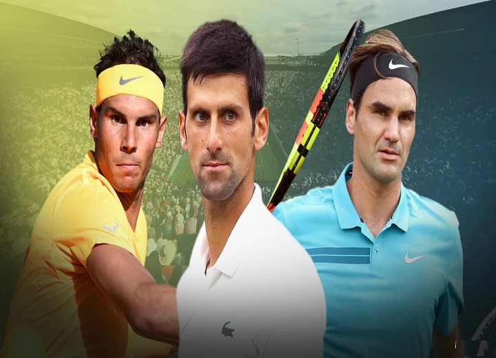 Roger Federer, Rafael Nadal and Novak Djokovic ranking