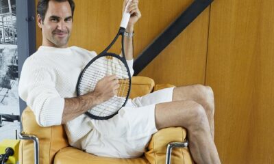 Roger Federer really happy