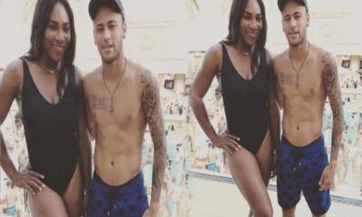 Serena Williams Poses with Footballer Neymar in Swimsuits