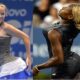 Caroline Wozniacki imitates Serena Williams