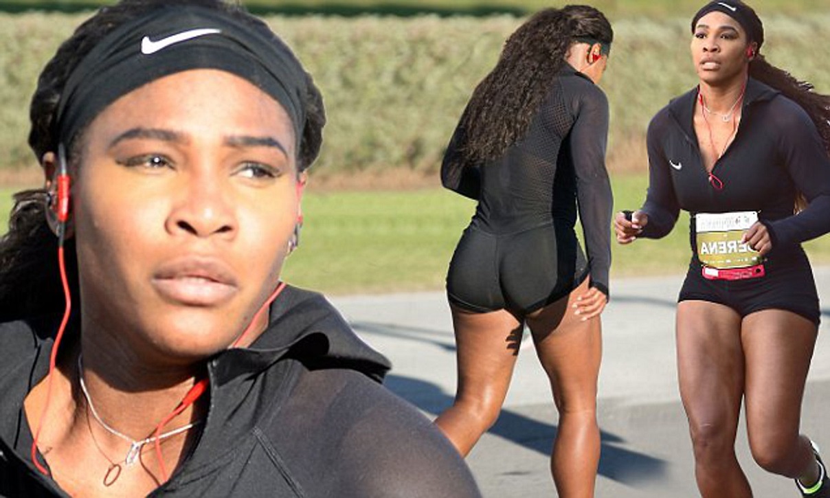 Serena Williams competes in Miami Beach asset race