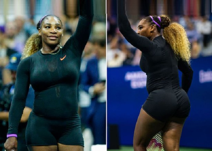 Serena Williams divides opinion with tight fitting black bodysuit