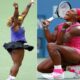 Serena Williams steps onto a tennis court U.S Open