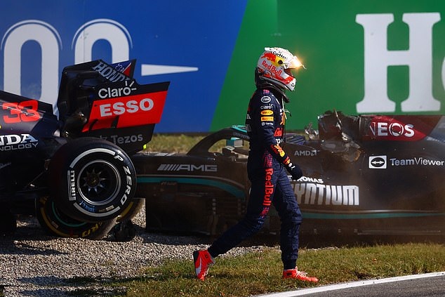 Lewis Hamilton and Max Vestappen survived but Verstappen was given a three-place grid penalty and two penalty points