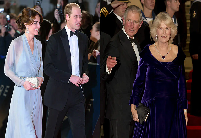 Princes Charles, Princess Camilla,Prince William and Kate Middleton