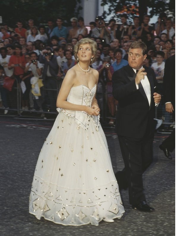 Princess Diana at the James Bond film premiere in 1987