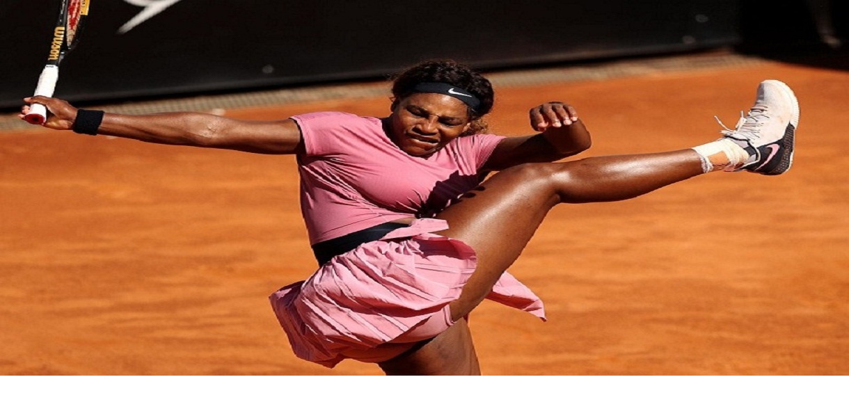 Serena Williams in action at the Italian Open 2021