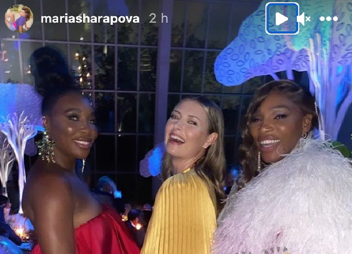 Serena and Maris Sharapova were all smiles at the Met Gala.