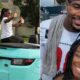 Simone Biles enjoys PARADE from her turquoise Range Rover convertible