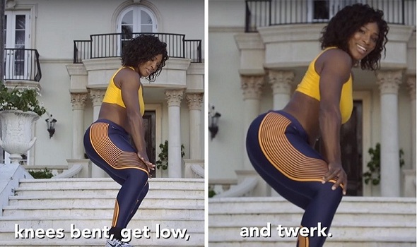 Serena Williams provides the perfect twerking tutorial