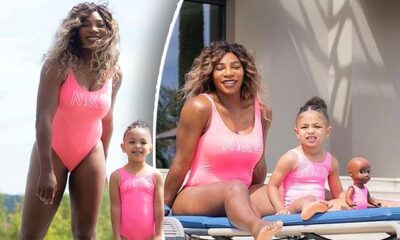 Serena Williams wears matching swimsuits with her daughter