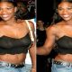 Serena Williams flaunts chest on jeans