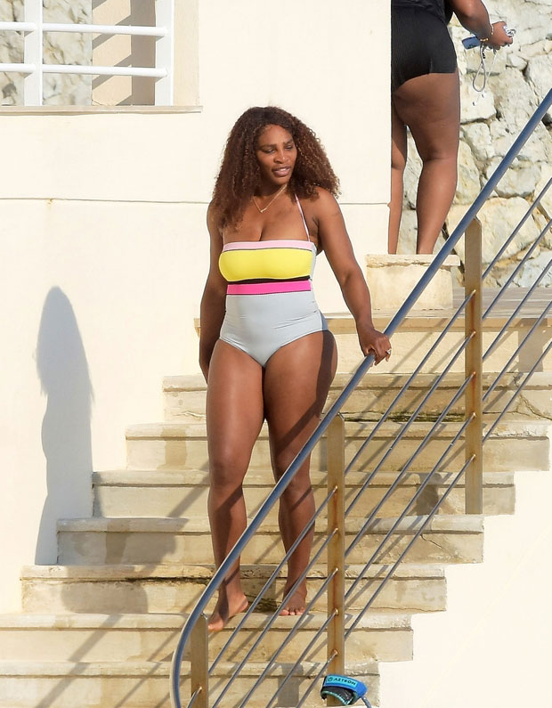 Serena Williams Rocks One-Piece Swimsuit In France With Alexis Ohanian