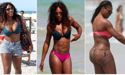 Serena Williams Rocks Tiny Leopard Print Bikini In Miami beach