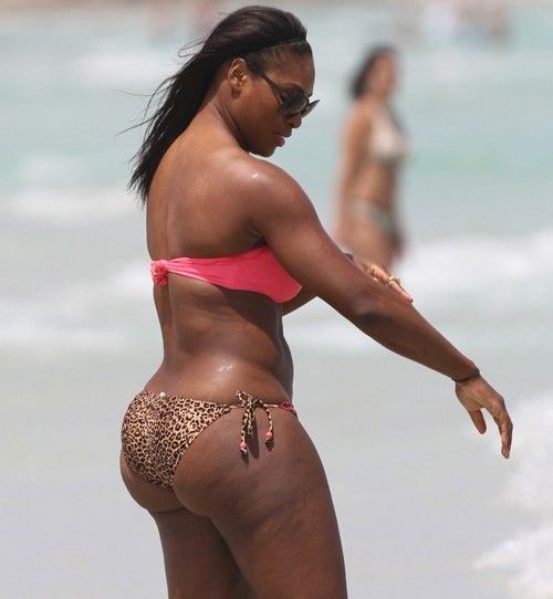 Serena Williams Rocks Tiny Leopard Print Bikini In Miami