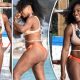 Serena Williams displays voluptuous derriere as she strips down to sexy mismatched bikini