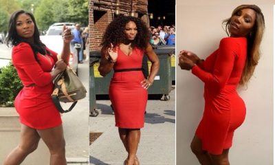 Serena Williams eye popping red dress
