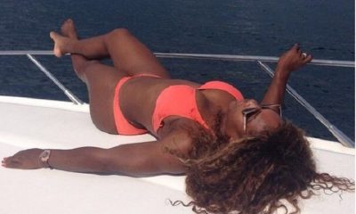 Serena Williams having fun during holiday