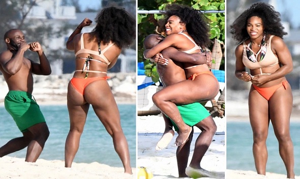 Serena Williams shows off her incredible beach body in a bikini as